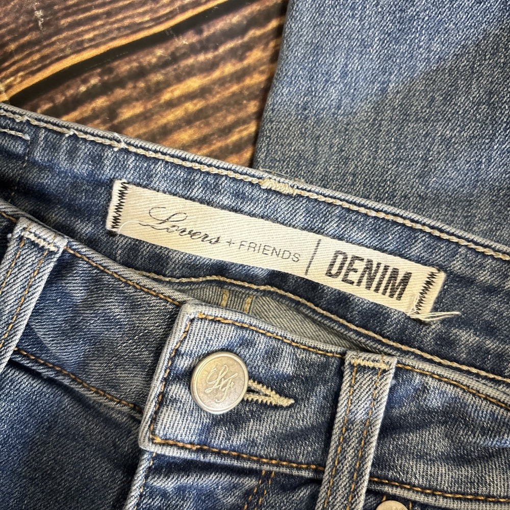 Lovers & Friends Denim Ricky Mid Rise Skinny Jeans In Rivaldi Size 23 - Picture 2 of 10